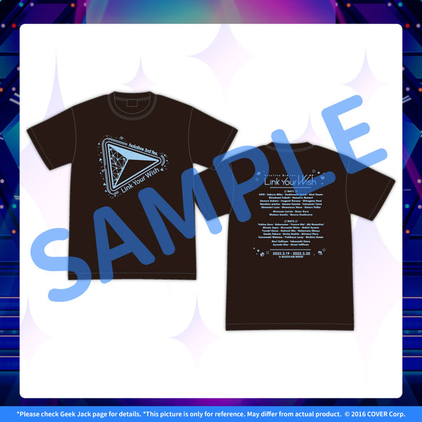 hololive 3rd fes. Link Your Wish Black T-shirt