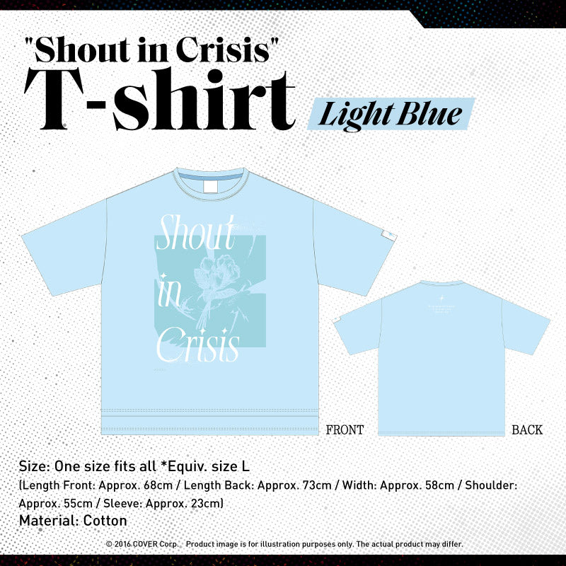 "Shout in Crisis" T-shirt Light Blue (2nd)