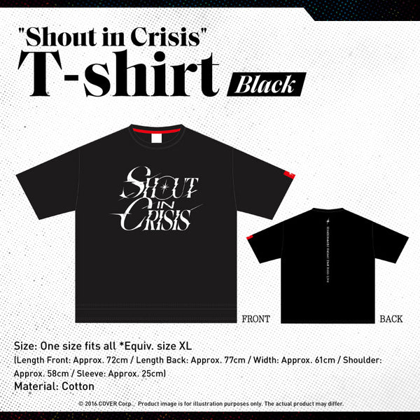 "Shout in Crisis" T恤 黑色 (2nd)