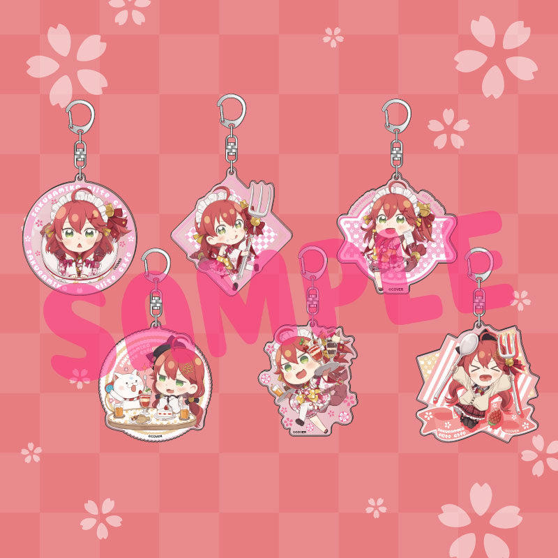 [20210730 - 20210831] "Sakura Miko 3rd Anniversary commemorative" Sakura Miko‘s Elite Café Chibi characters Blind Acrylic key chain