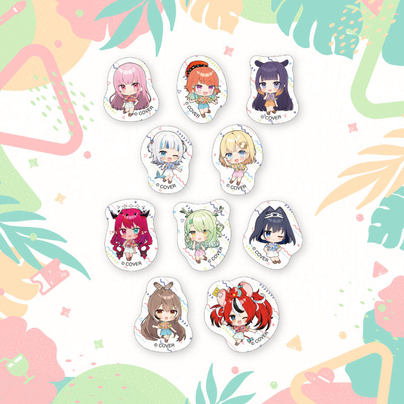 "hololive SUPER EXPO 2024" Event Merchandise Chibi Flake Stickers - Myth + Promise