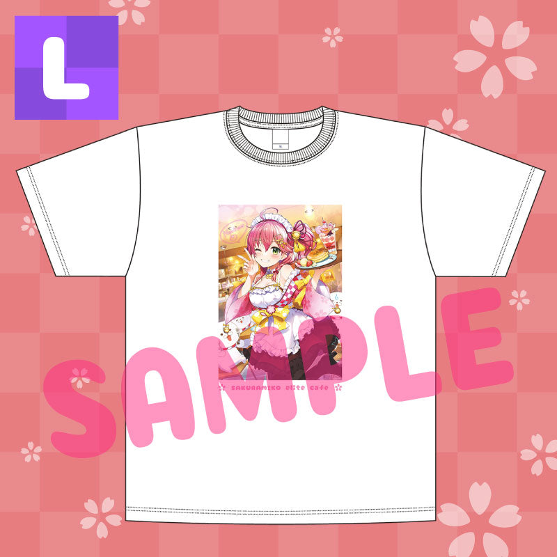 [20210730 - 20210831] "Sakura Miko 3rd Anniversary commemorative" Sakura Miko‘s Elite Café Commemorative T-shirt L-size