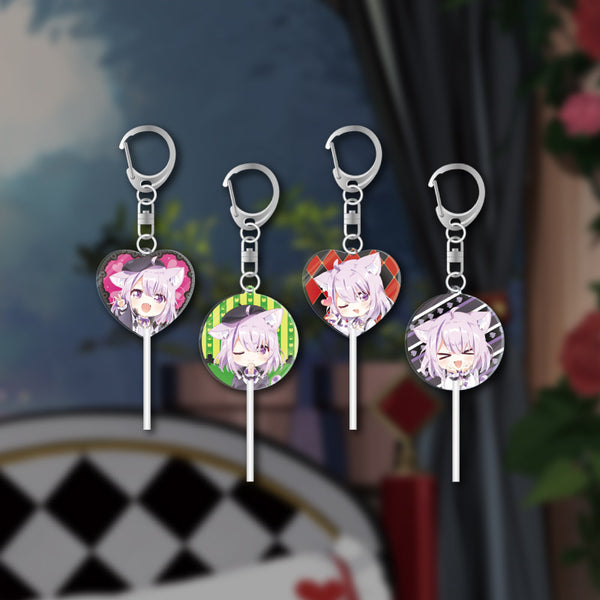 [20230406 - 20230508] "Nekomata Okayu 4th Anniversary Celebration" Candy Acrylic Keychains (Set of 4)